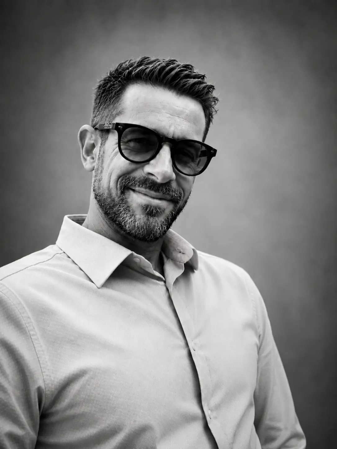 Portrait noir et blanc d’Ivan Loewinski, fondateur de VIEWZ Studio